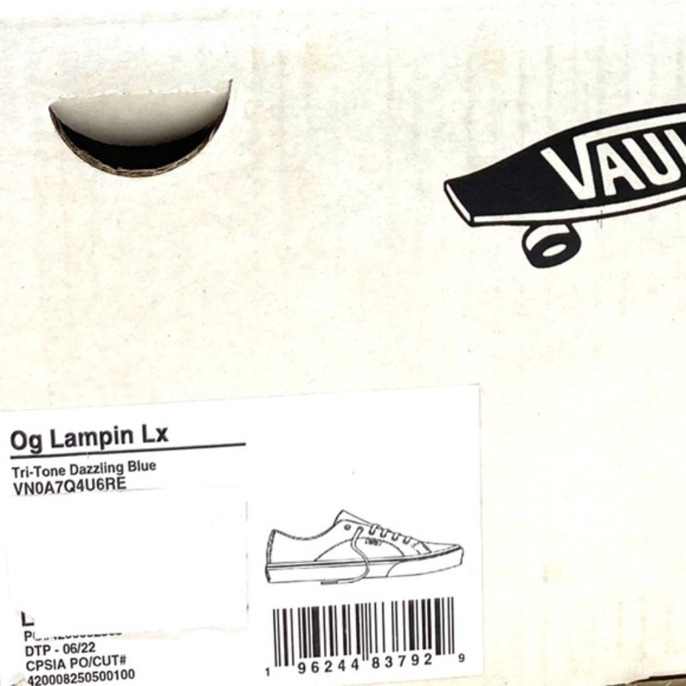 VANS OG Lampin LX Sneakers Low Suede Blue Shoes Casual Women's Size VN0A7Q4U6RE - Picture 2 of 11